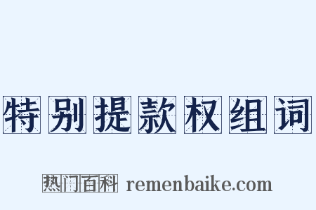 特别提款权组词是什么意思的图片
